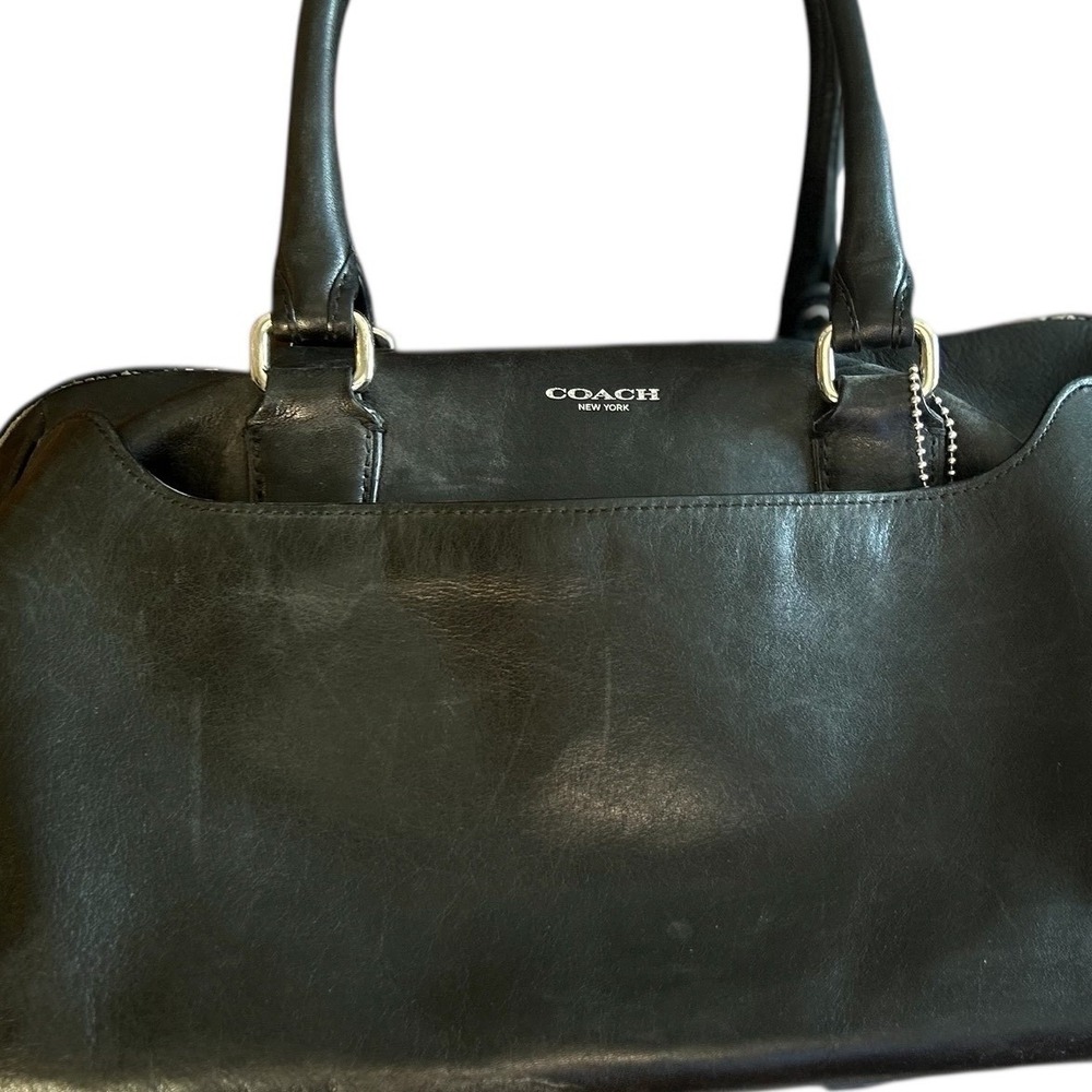 Coach Black Leather Satchel - Picture 10 of 16